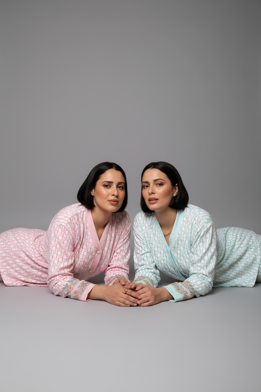 فتاتين - استلقاء لعوب