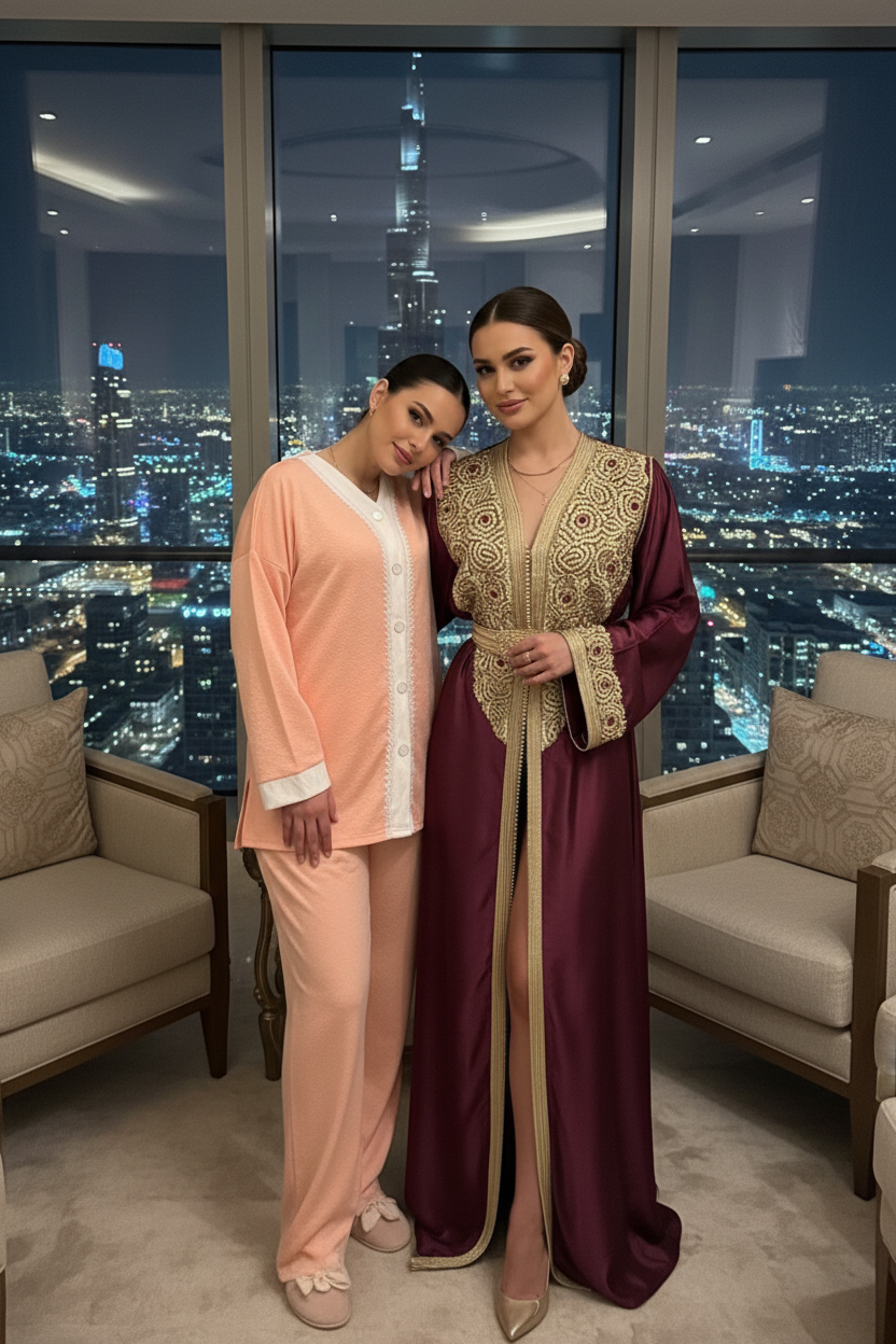 فتاتان في برج خليفة