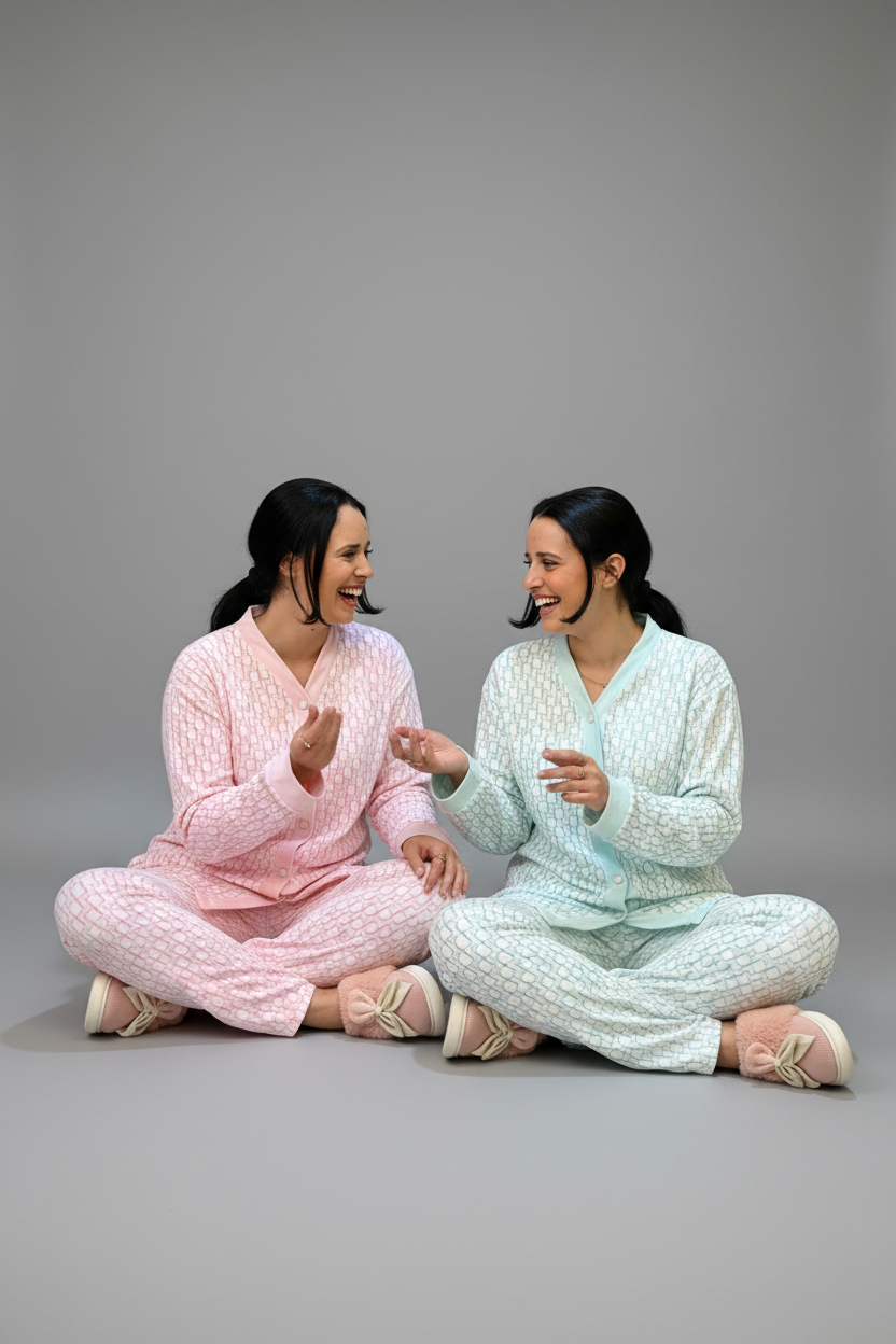 فتاتين - جلوس ومحادثة